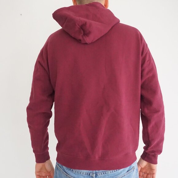 Vintage Niagara Falls Hoodie Maroon Graphic USA Souvenir 90s Travel Sweatshirt M - Picture 2 of 10